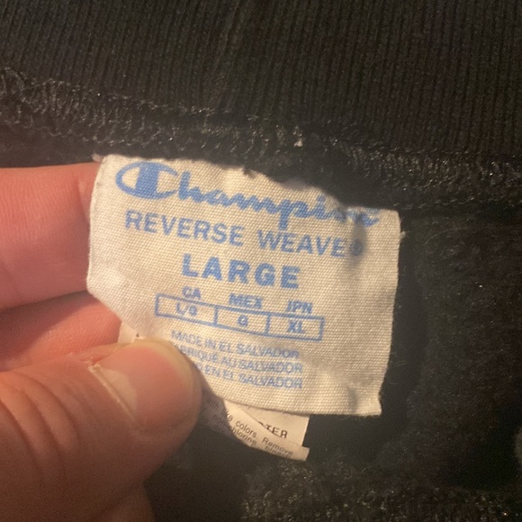 Champion reverse weave sweatpants joggers L large black - Picture 2 of 2